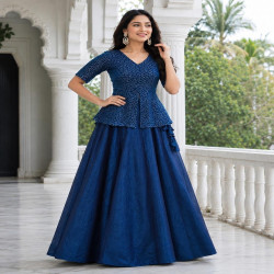 Premium Ready-to-Wear Fendy Satin Lehenga Choli Set